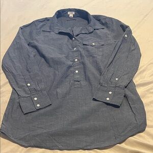 J. Crew Dark Blue Casual Button-Down Shirt